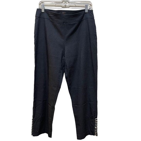 JM collection Ponte Legging pants with chain link Size Petite Large - Picture 1 of 5